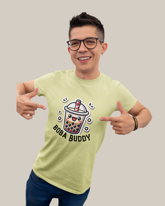 Round Neck T-Shirt Boba Buddy