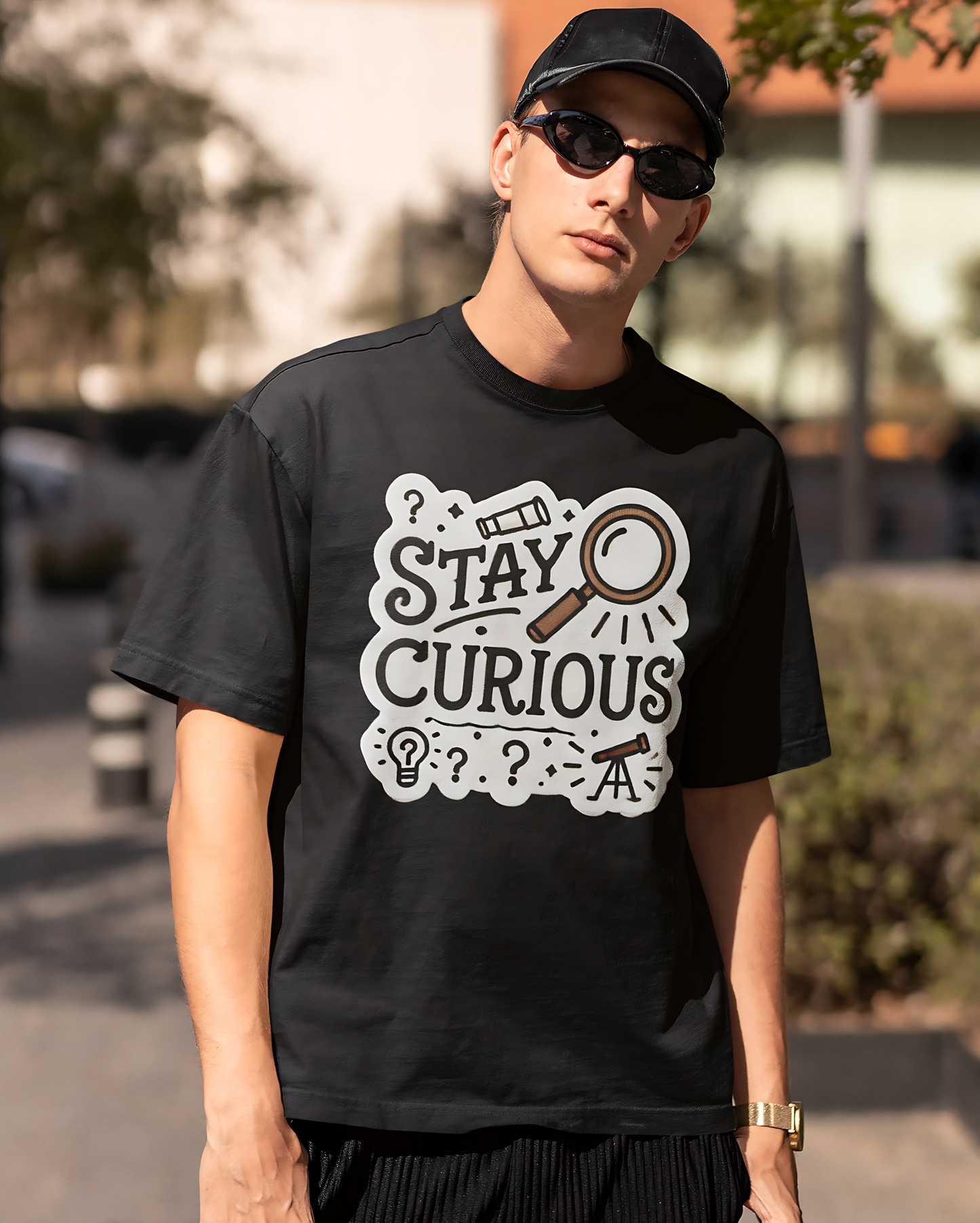 Over Sized T-Shirt Stay Curious